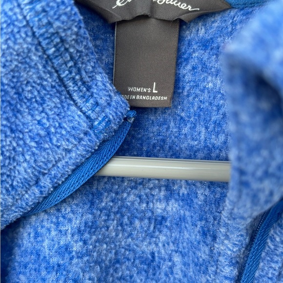 Eddie Bauer Blue Quarter-Zip Sweatshirt - Picture 6 of 7